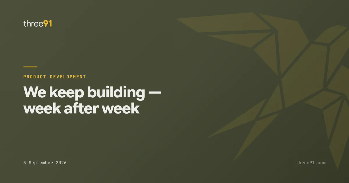 We keep building — week after week