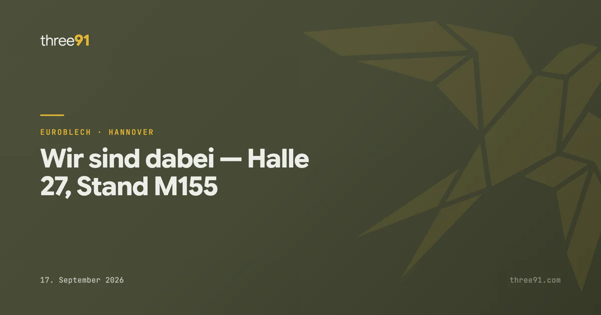 Wir sind auf der EuroBLECH 2026 — Halle 27, Stand M155