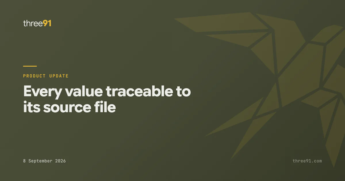 Every value traceable to its source file